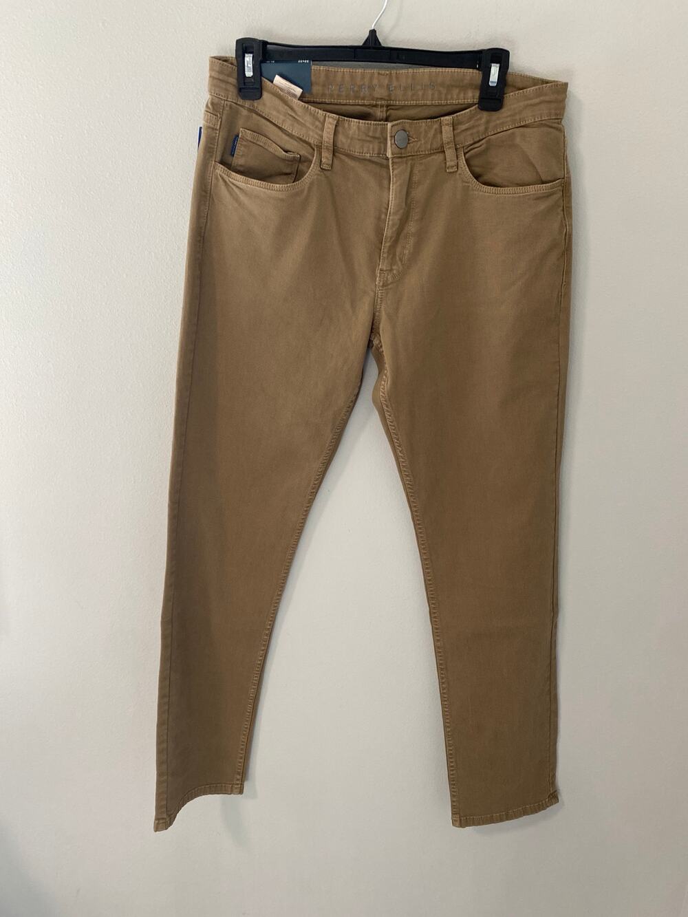 New Perry Ellis Men's Slim Fit Stretch Khaki Jeans Size 32x32